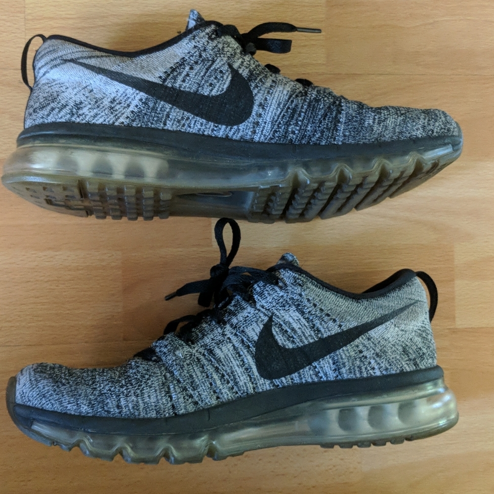 Nike Flyknit Max Black/Grey Size 9